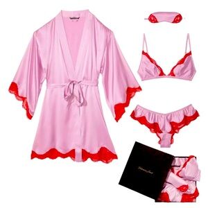 NWT Victoria’s Secret 4-Piece Silk Gift Set Size XL